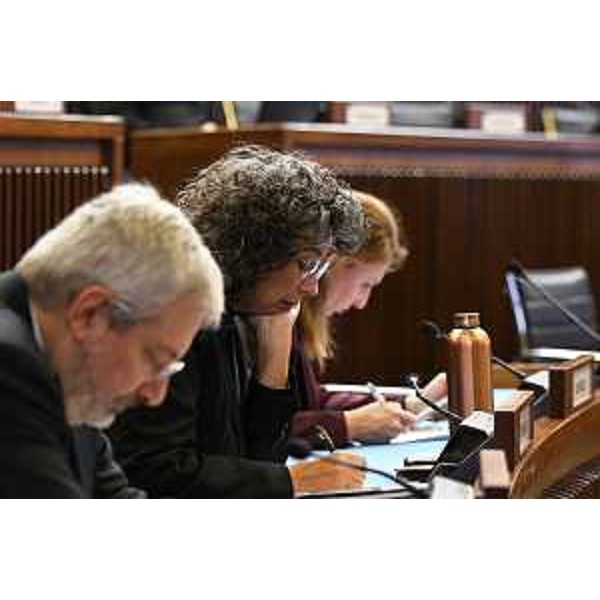 I tre rappresentanti del Gruppo Misto in aula durante la seduta della IV Commissione: furio Honsell (Open), Serena Pellegrino (avs) e Rosaria Capozzi (M5S) - I tre rappresentanti del Gruppo Misto in aula durante la seduta della IV Commissione: furio Honsell (Open), Serena Pellegrino (avs) e Rosaria Capozzi (M5S)