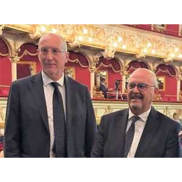 L'assessore Sebastiano Callari e l'Amministratore unico di Insiel Diego Antonini al Festival delle Regioni - L'assessore Sebastiano Callari e l'Amministratore unico di Insiel Diego Antonini al Festival delle Regioni