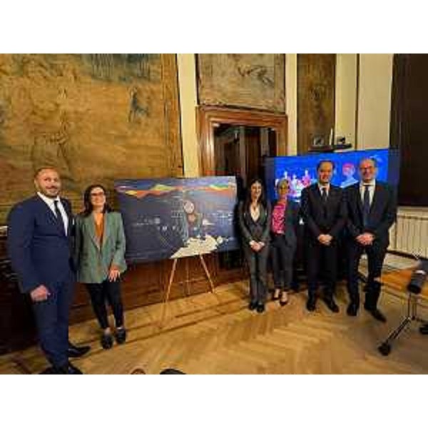 Foto di gruppo delle autorità per l'evento conclusivo della mostra sull'era Kennedy - Foto di gruppo delle autorità per l'evento conclusivo della mostra sull'era Kennedy