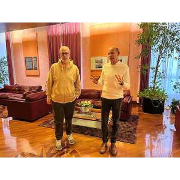 Il curatore della rassegna Stefano Perulli assieme al direttore della biblioteca del Cr Massimiliano Pastrovicchio - Il curatore della rassegna Stefano Perulli assieme al direttore della biblioteca del Cr Massimiliano Pastrovicchio