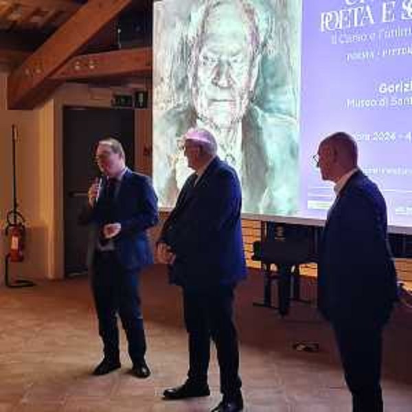 Il vicegovernatore con delega alla Cultura Mario Anzil mentre interviene al Museo di Santa Chiara a Gorizia per inaugurare la mostra su Ungaretti in vista di Go!2025. - Il vicegovernatore con delega alla Cultura Mario Anzil mentre interviene al Museo di Santa Chiara a Gorizia per inaugurare la mostra su Ungaretti in vista di Go!2025.