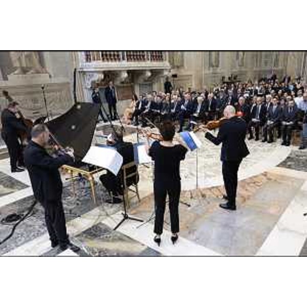 Una fase del concerto al palazzo del Quirinale - Una fase del concerto al palazzo del Quirinale