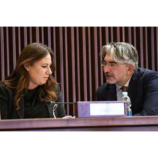 Manuela Celotti (Pd) si confronta con Antonio Calligaris (Lega) - Manuela Celotti (Pd) si confronta con Antonio Calligaris (Lega)