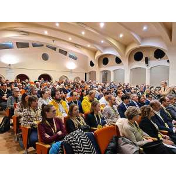 I partecipanti al convegno nella sala dell'auditorium della Regione a Pordenone. - I partecipanti al convegno nella sala dell'auditorium della Regione a Pordenone.