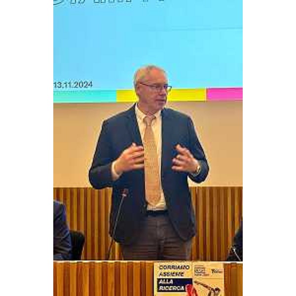 Un altro momento dell'intervento del presidente Bordin - Un altro momento dell'intervento del presidente Bordin