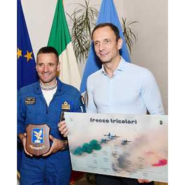 Il governatore Massimiliano Fedriga e il Tenente Colonello Massimiliano Salvatore - Il governatore Massimiliano Fedriga e il Tenente Colonello Massimiliano Salvatore