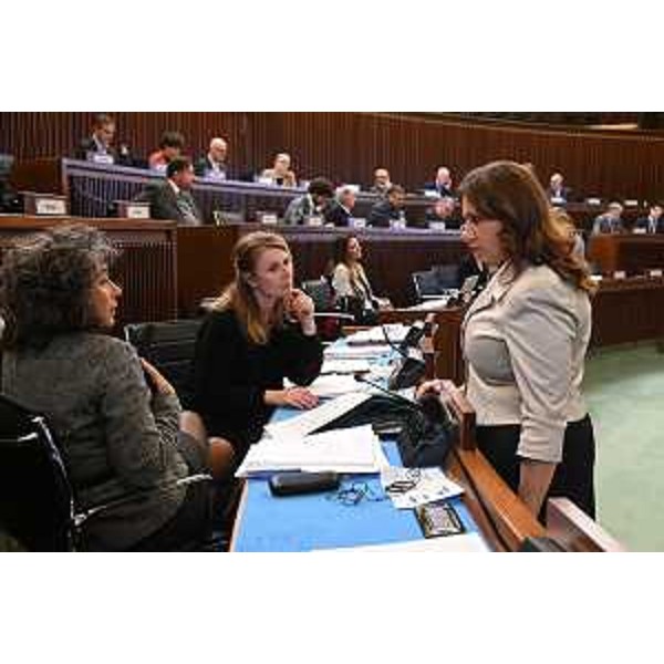 Serena Pellegrino (Avs), Rosaria Capozzi (M5S) e Manuela Celotti (Pd) - Serena Pellegrino (Avs), Rosaria Capozzi (M5S) e Manuela Celotti (Pd)