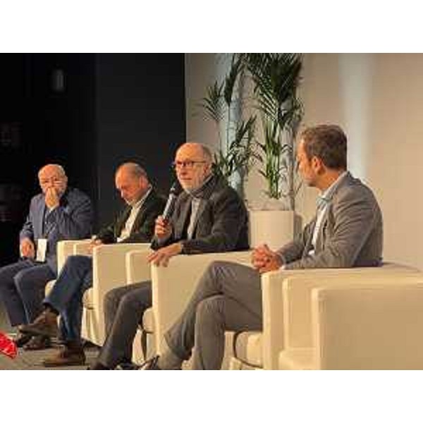 L'assessore Riccardi nel corso del suo intervento - L'assessore Riccardi nel corso del suo intervento