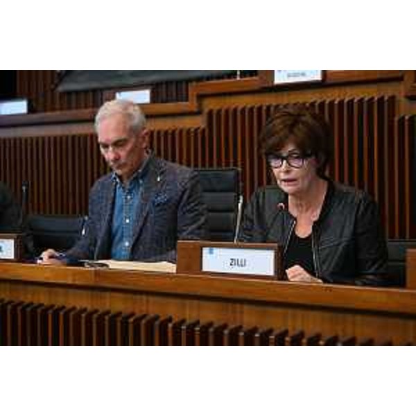 Il presidente della VI Commissione, Roberto Novelli (FI), e l'assessore regionale Alessia Rosolen - Il presidente della VI Commissione, Roberto Novelli (FI), e l'assessore regionale Alessia Rosolen
