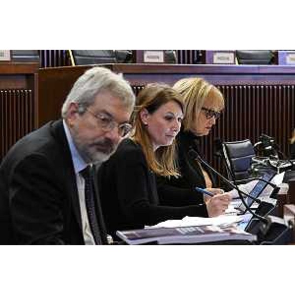 Furio Honsell (Open) con Rosaria Capozzi (M5S) e Laura Fasiolo (Pd) - Furio Honsell (Open) con Rosaria Capozzi (M5S) e Laura Fasiolo (Pd)