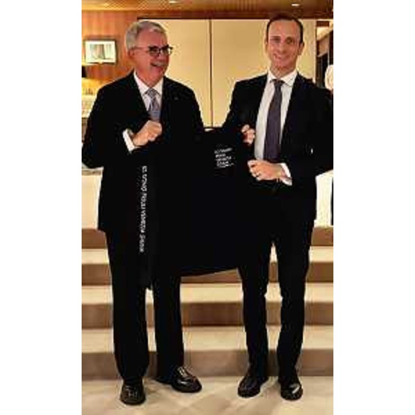 Il governatore del Friuli Venezia Giulia Massimiliano Fedriga con l'ambasciatore Gianluigi Benedetti - Il governatore del Friuli Venezia Giulia Massimiliano Fedriga con l'ambasciatore Gianluigi Benedetti