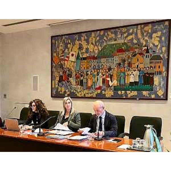 L'assessore regionale alle Infrastrutture e Trasporti Cristina Amirante (al centro) all'illustrazione del progetto di fattibilità per la "Valorizzazione della fruibilità ciclopedonale del territorio di Gorizia attraverso la messa a sistema di infrastrutture, progetti e servizi e la definizione di un modello di gestione", - L'assessore regionale alle Infrastrutture e Trasporti Cristina Amirante (al centro) all'illustrazione del progetto di fattibilità per la "Valorizzazione della fruibilità ciclopedonale del territorio di Gorizia attraverso la messa a sistema di infrastrutture, progetti e servizi e la definizione di un modello di gestione", 