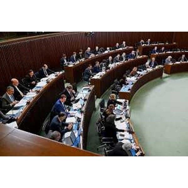 L'Aula durante durante i lavori - L'Aula durante durante i lavori