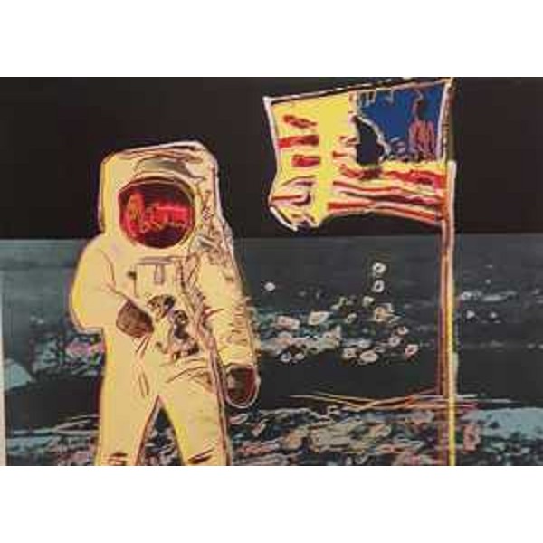 Lo sbarco sulla Luna interpretato da Andy Warhol. - Lo sbarco sulla Luna interpretato da Andy Warhol.