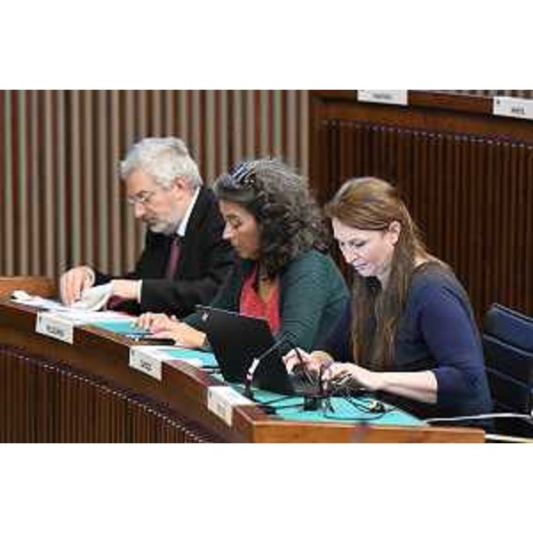 I componenti del Misto: da sinistra Furio Honsell (Open Sinistra Fvg), Serena Pellegrino (Avs) e la capogruppo Rosaria Capozzi (M5S) - I componenti del Misto: da sinistra Furio Honsell (Open Sinistra Fvg), Serena Pellegrino (Avs) e la capogruppo Rosaria Capozzi (M5S)