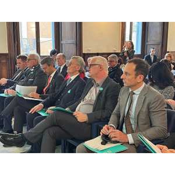 Il governatore della Regione Friuli Venezia Giulia Massimiliano Fedriga alla presentazione a Roma del programma ufficiale della cerimonia di apertura della Capitale europea della Cultura 2025 Nova Gorica Gorizia - intitolata Da stazione a stazione - che si terrà sabato 8 febbraio. - Il governatore della Regione Friuli Venezia Giulia Massimiliano Fedriga alla presentazione a Roma del programma ufficiale della cerimonia di apertura della Capitale europea della Cultura 2025 Nova Gorica Gorizia - intitolata Da stazione a stazione - che si terrà sabato 8 febbraio. 