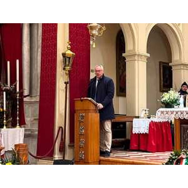 Il presidente del Consiglio regionale del Friuli Venezi Giulia, Mauro Bordin, durante il suo intervento - Il presidente del Consiglio regionale del Friuli Venezi Giulia, Mauro Bordin, durante il suo intervento
