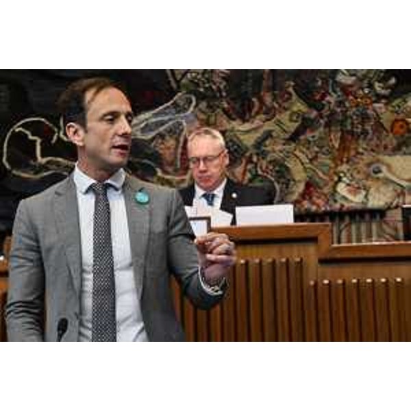 L'intervento in Consiglio regionale del governatore del Friuli Venezia Giulia Massimiliano Fedriga. - L'intervento in Consiglio regionale del governatore del Friuli Venezia Giulia Massimiliano Fedriga.