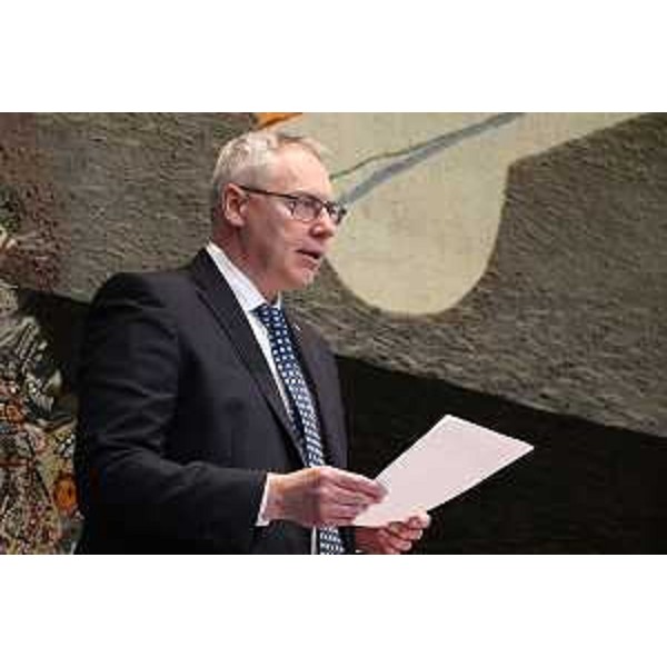 Un altro momento dell'intervento del presidente Bordin - Un altro momento dell'intervento del presidente Bordin