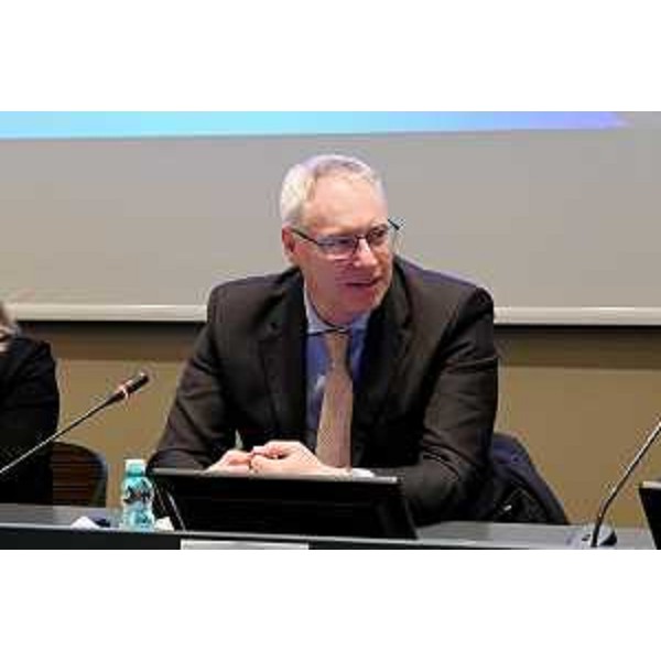 Il presidente del Consiglio regionale del Fvg, Mauro Bordin, durante la presentazione del video "Fvg con i miei occhi", in sala Tessitori a Trieste - Il presidente del Consiglio regionale del Fvg, Mauro Bordin, durante la presentazione del video "Fvg con i miei occhi", in sala Tessitori a Trieste