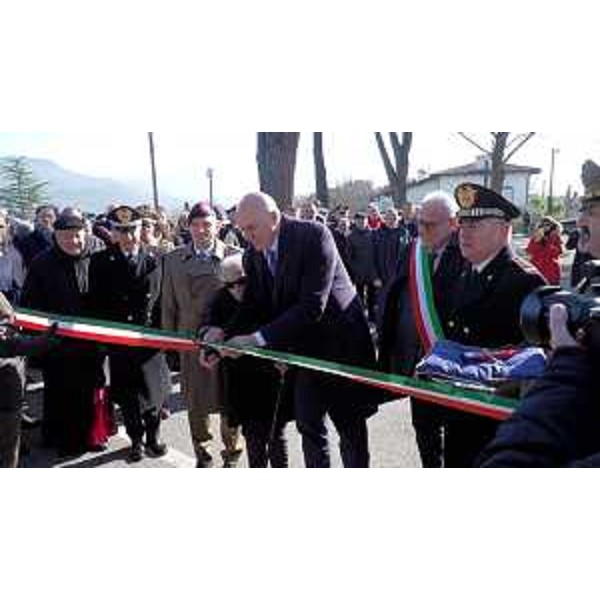 Il taglio del nastro per la riapertura del sacrario di Oslavia - Il taglio del nastro per la riapertura del sacrario di Oslavia 