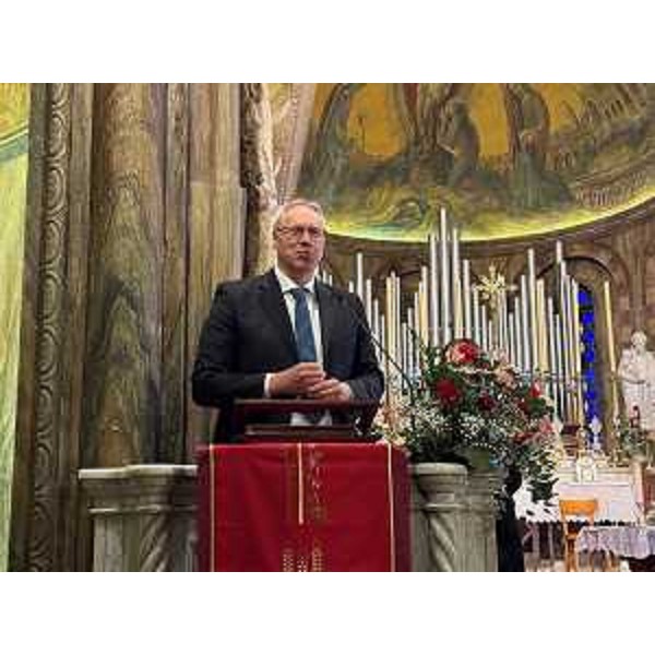 Mauro Bordin, presidente del Cr Fvg, durante il suo intervento a Camino al Tagliamento - Mauro Bordin, presidente del Cr Fvg, durante il suo intervento a Camino al Tagliamento