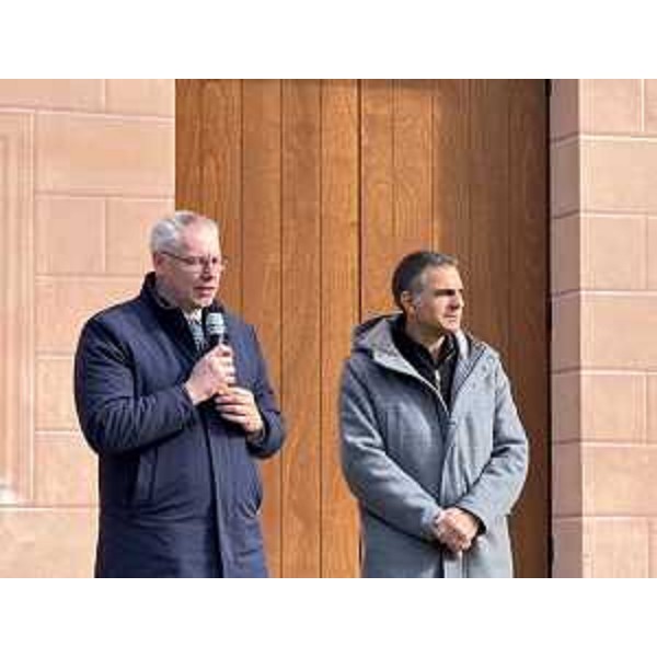 Il massimo esponente dell'Assemblea legislativa durante il suo intervento - Il massimo esponente dell'Assemblea legislativa durante il suo intervento