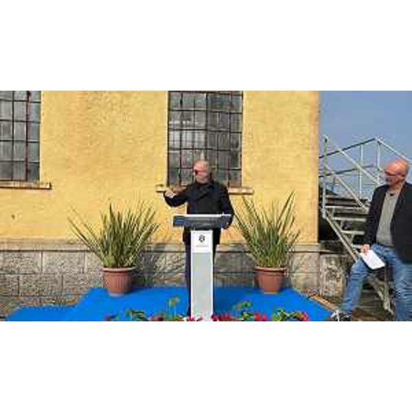 L'assessore regionale alla Protezione civile del Friuli Venezia Giulia Riccardo Riccardi alla cerimonia di posa della prima pietra dei lavori di potenziamento dell'impianto idrovoro di Val Lovato. - L'assessore regionale alla Protezione civile del Friuli Venezia Giulia Riccardo Riccardi alla cerimonia di posa della prima pietra dei lavori di potenziamento dell'impianto idrovoro di Val Lovato.