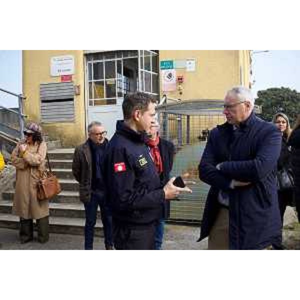 Un altro momento della visita: il presidente Bordin è il primo da destra - Un altro momento della visita: il presidente Bordin è il primo da destra