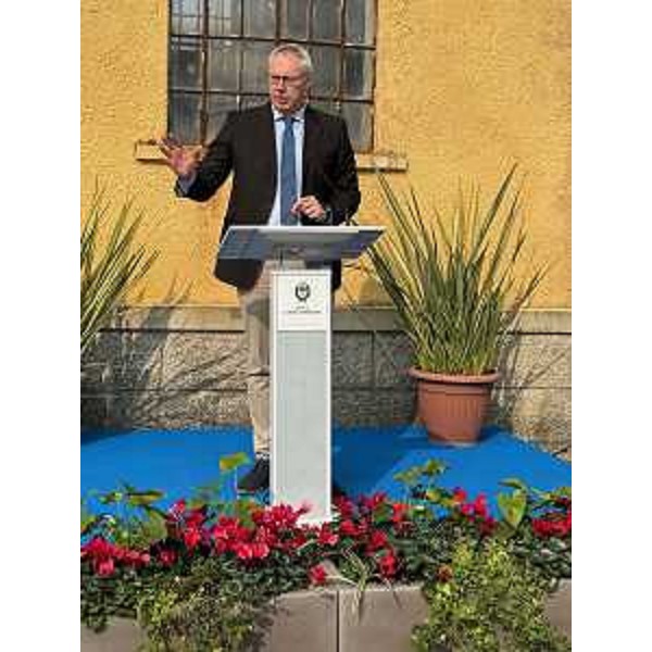 Un altro momento dell'intervento del presidente Bordin - Un altro momento dell'intervento del presidente Bordin