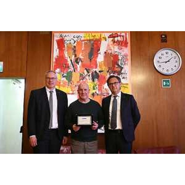 Al centro Tiziano Bravi con Mauro Bordin e Mauro di Bert - Al centro Tiziano Bravi con Mauro Bordin e Mauro di Bert