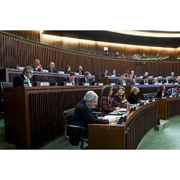 Una veduta dell'aula del Cr durante la discussione sul ddl 38 - Una veduta dell'aula del Cr durante la discussione sul ddl 38