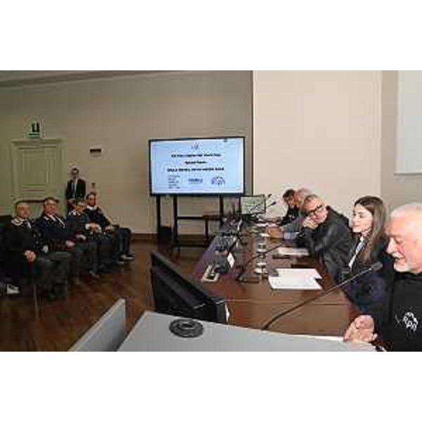 Un momento della conferenza stampa a Trieste - Un momento della conferenza stampa a Trieste