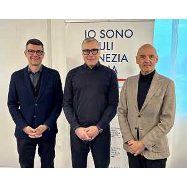 L'assessore regionale Sergio Emidio Bini (al centro), con il sindaco di Coseano David Asquini e il vicesindaco Valerio Del Negro. - L'assessore regionale Sergio Emidio Bini (al centro), con il sindaco di Coseano David Asquini e il vicesindaco Valerio Del Negro.