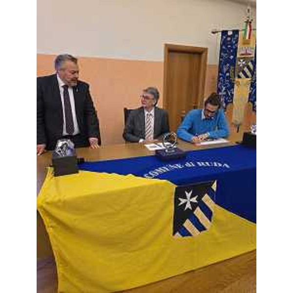 Diego Bernardis (Fedriga presidente), il sindaco di Ruda, Franco Lenarduzzi, ed Enrico Bullian (Patto per l'Autonomia-Civica Fvg) - Diego Bernardis (Fedriga presidente), il sindaco di Ruda, Franco Lenarduzzi, ed Enrico Bullian (Patto per l'Autonomia-Civica Fvg)