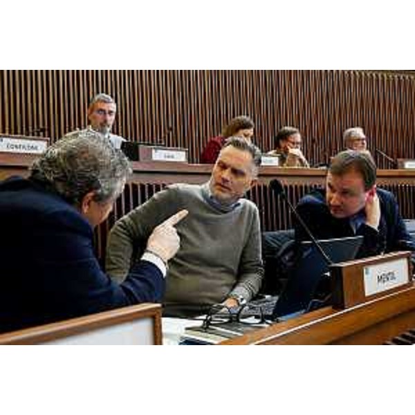 Da sinistra: Francesco Martines, Massimo Mentil e Massimiliano Pozzo (Pd) - Da sinistra: Francesco Martines, Massimo Mentil e Massimiliano Pozzo (Pd)