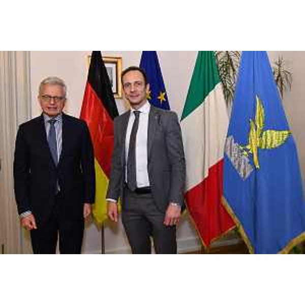 Il governatore Fedriga e l'ambasciatore Lucas - Il governatore Fedriga e l'ambasciatore Lucas