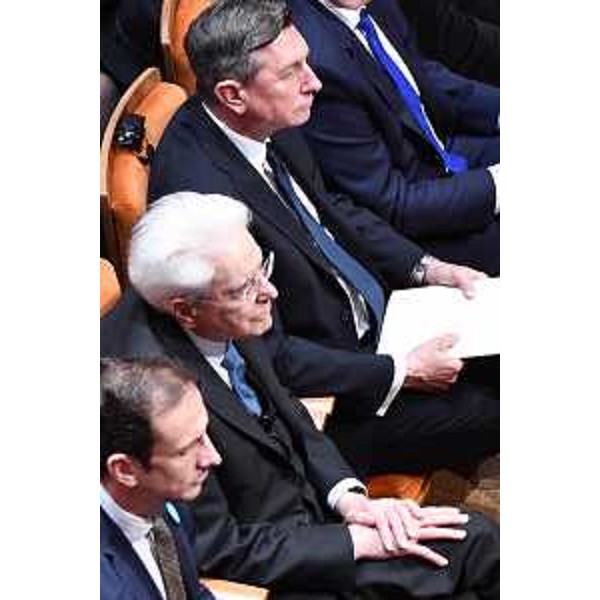 Il governatore Fedriga coi Presidenti Mattarella e Pahor a Gorizia - Il governatore Fedriga coi Presidenti Mattarella e Pahor a Gorizia