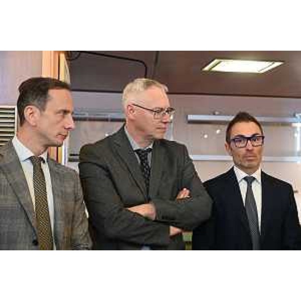 Il presidente del Cr Fvg, Mauro Bordin con il vice Stefano Mazzolini e il governatore Massimiliano Fedriga - Il presidente del Cr Fvg, Mauro Bordin con il vice Stefano Mazzolini e il governatore Massimiliano Fedriga