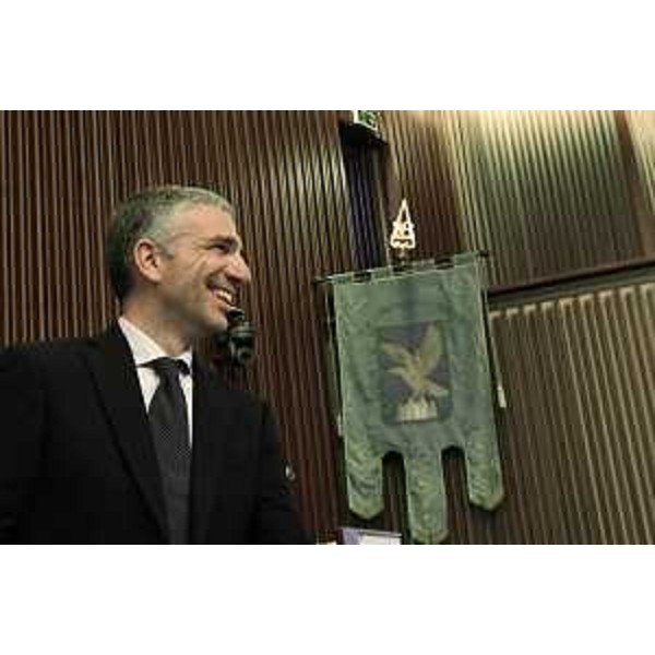 Lassessore regionale alla Sicurezza Pierpaolo Roberti oggi in Consiglio regionale. - Lassessore regionale alla Sicurezza Pierpaolo Roberti oggi in Consiglio regionale.