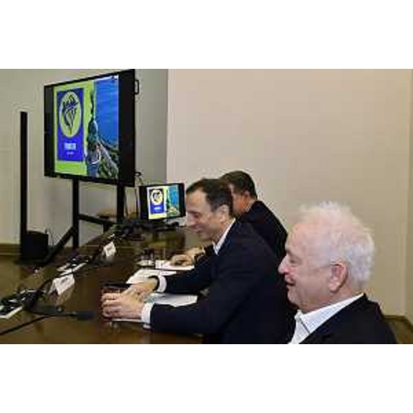 Un momento della conferenza stampa - Un momento della conferenza stampa