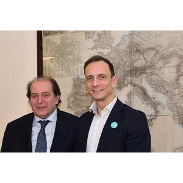 Il governatore Fedriga e il segretario generale dell?Ince Franco Dal Mas - Il governatore Fedriga e il segretario generale dell?Ince Franco Dal Mas