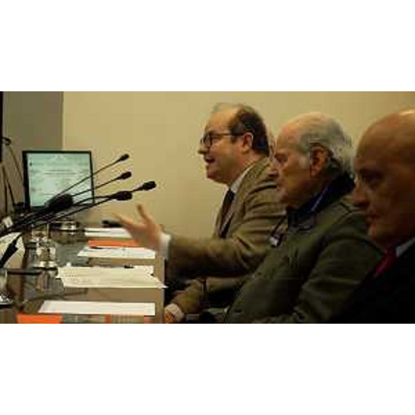 Un momento della conferenza stampa oggi a Trieste - Un momento della conferenza stampa oggi a Trieste