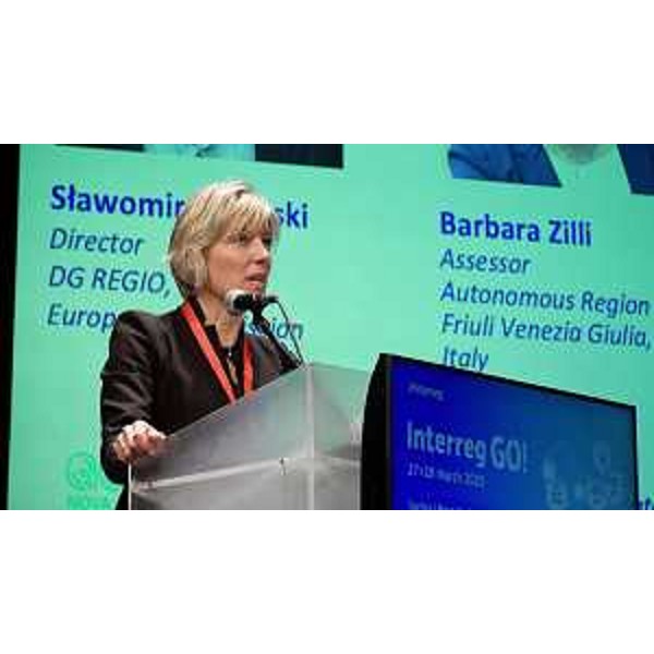 L'assessore Zilli nel corso del suo intervento - L'assessore Zilli nel corso del suo intervento