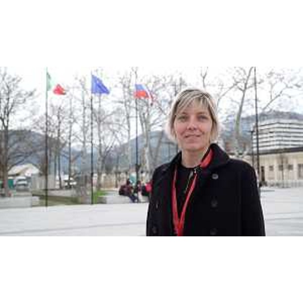 L'assessore Zilli in piazza Transalpina - L'assessore Zilli in piazza Transalpina