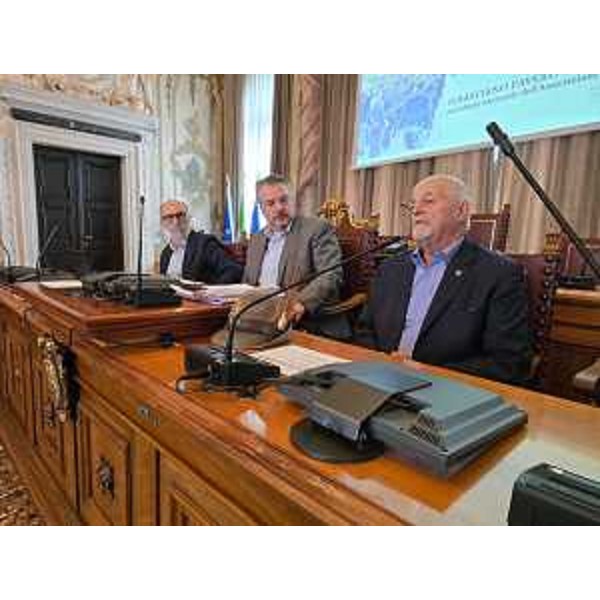 Da sinistra: l'assessore regionale alla Salute con delega alla Protezione civile, Riccardo Riccardi, il consigliere regionale Diego Bernardis (Fp) e il presidente nazionale dell'Ana, Sebastiano Favero - Da sinistra: l'assessore regionale alla Salute con delega alla Protezione civile, Riccardo Riccardi, il consigliere regionale Diego Bernardis (Fp) e il presidente nazionale dell'Ana, Sebastiano Favero