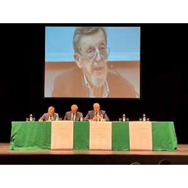 Un istante che ritrae il palco del Congresso delle Camere penali a Palmanova - Un istante che ritrae il palco del Congresso delle Camere penali a Palmanova