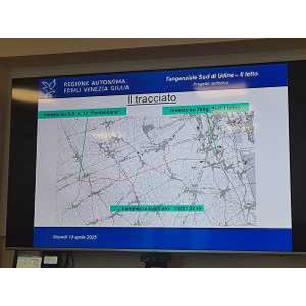 Lo schema di tracciato della tagenziale Sud di Udine - Lo schema di tracciato della tagenziale Sud di Udine