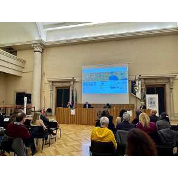La sala durante l'intervento del presidente Bordin - La sala durante l'intervento del presidente Bordin