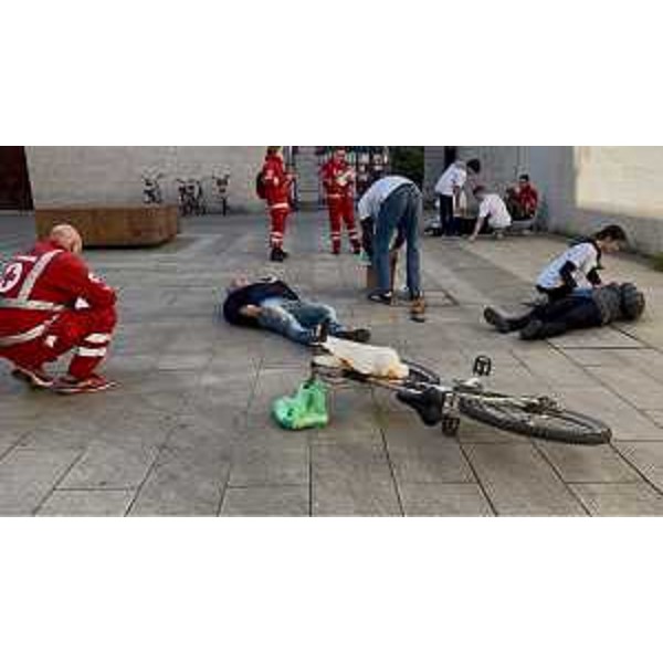 Una delle scene delle Olimpiadi del soccorso - Una delle scene delle Olimpiadi del soccorso